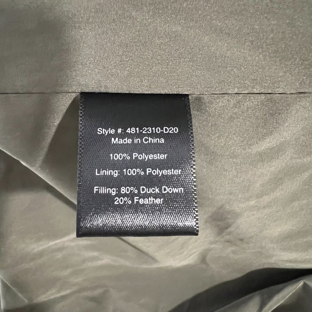Jenni Kayne Olive Sage Green Down Winter Fall Hooded Puffer Coat Jacket - Picture 5 of 6